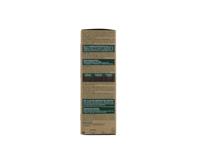 Tinte colorante vegetal castaño café (Coffe Brown) 100 g Logona