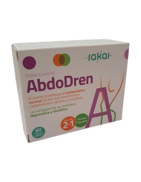 Sline control abdodren control abdominal y eliminación de líquidos 60 cápsulas Sakai