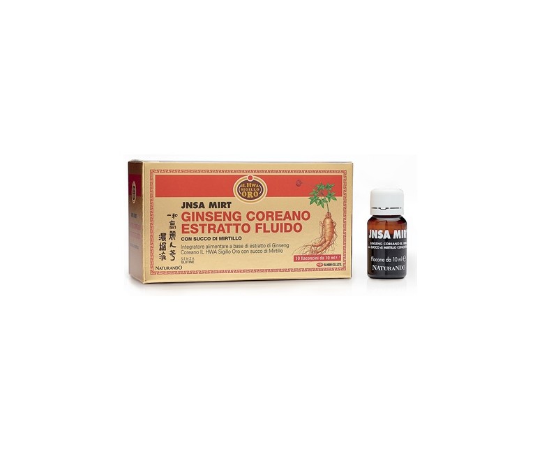 Jnsa Mirt Ginseng coreano IL HWA con zumo de arándano 10 viales de 10ml Naturando