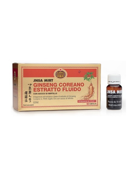 Jnsa Mirt Ginseng coreano IL HWA con zumo de arándano 10 viales de 10ml Naturando