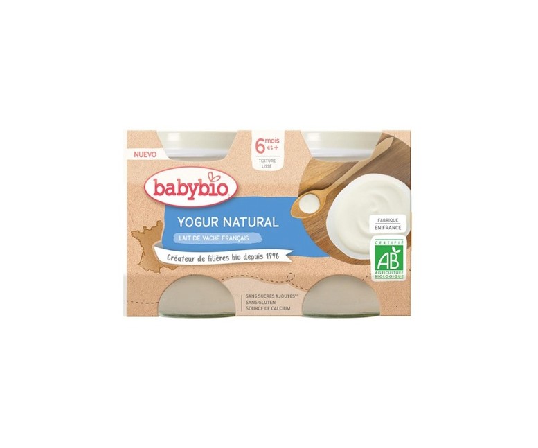 Yogur natural vaca 2 unidades de 130g Babybio