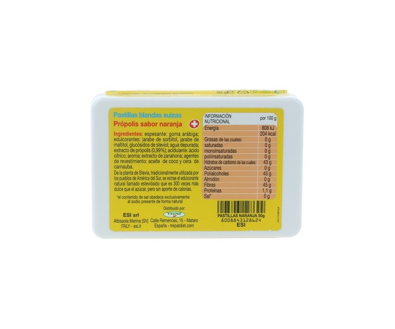Propolaid Pastillas Blandas de Própolis Sabor Naranja 50 g (Naranja) ESI