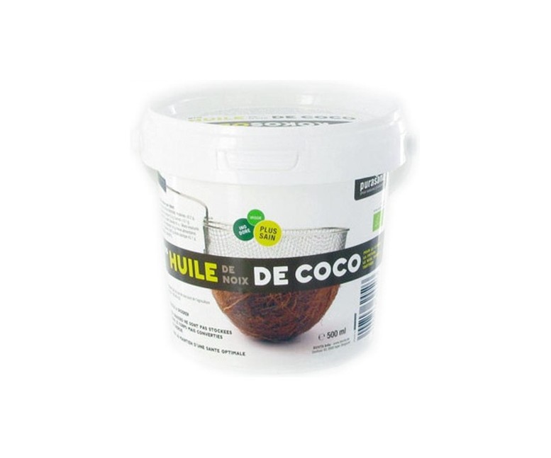 Aceite de Coco Bio (Coconut Oil) 500 ml de aceite Purasana
