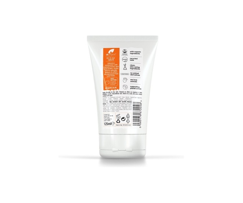 Crema Pies y Talones de Miel Manuka Orgánica 125 ml de crema Dr. Organic