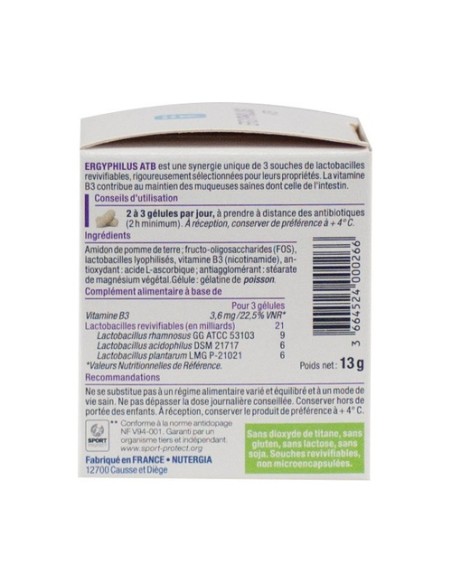 Ergyphilus ATB probiótico 30 cápsulas Nutergia