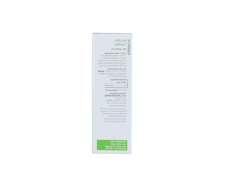 Extracto de Árnica (Fórmula XXI) 50 ml Soria Natural