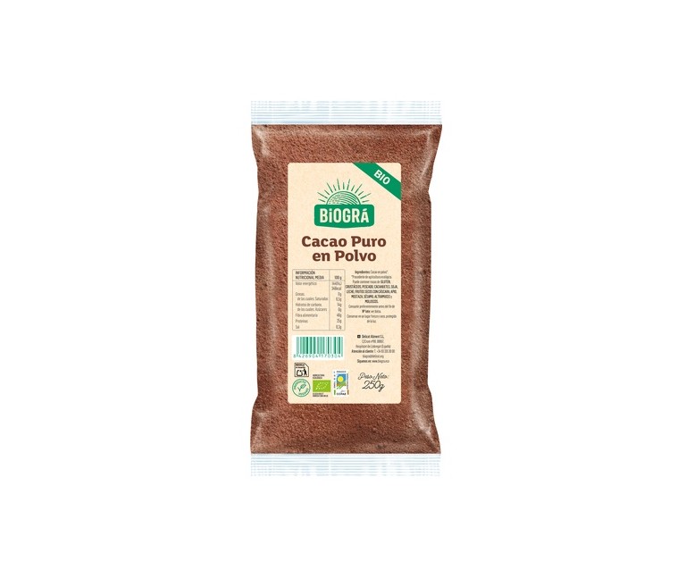 Cacao Puro en Polvo 250 g Biográ
