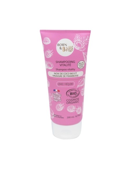 Champú vitality coco y vinagre de frambuesa Bio 200 ml de crema Born to bio