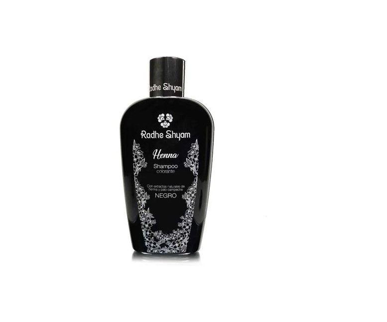 Champú henna color negro 400 ml Radhe Shyam