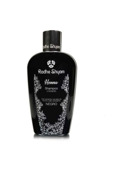 Champú henna color negro 400 ml Radhe Shyam