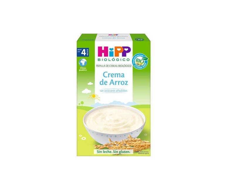 Crema de arroz sin gluten Bio 4m+ 200 g HiPP
