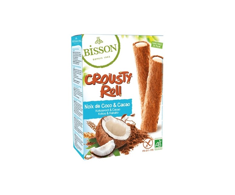 Galletas de Coco con Relleno de Nuez de Coco Bio Sin Gluten 125 g (Cacao - Coco) Bisson