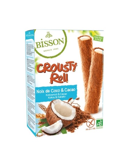 Galletas de Coco con Relleno de Nuez de Coco Bio Sin Gluten 125 g (Cacao - Coco) Bisson