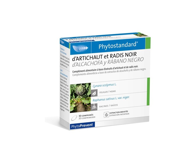 Phytostandard Alcachofa Rábano Negro 30 comprimidos Pileje