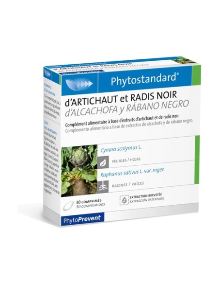 Phytostandard Alcachofa Rábano Negro 30 comprimidos Pileje