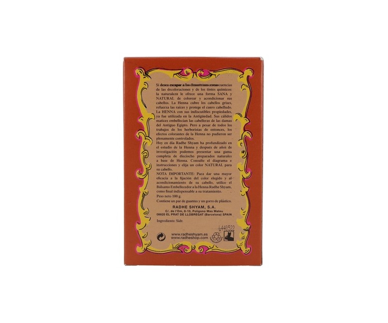 Henna SIDR tratamiento capilar natural 100 g de polvo Radhe Shyam