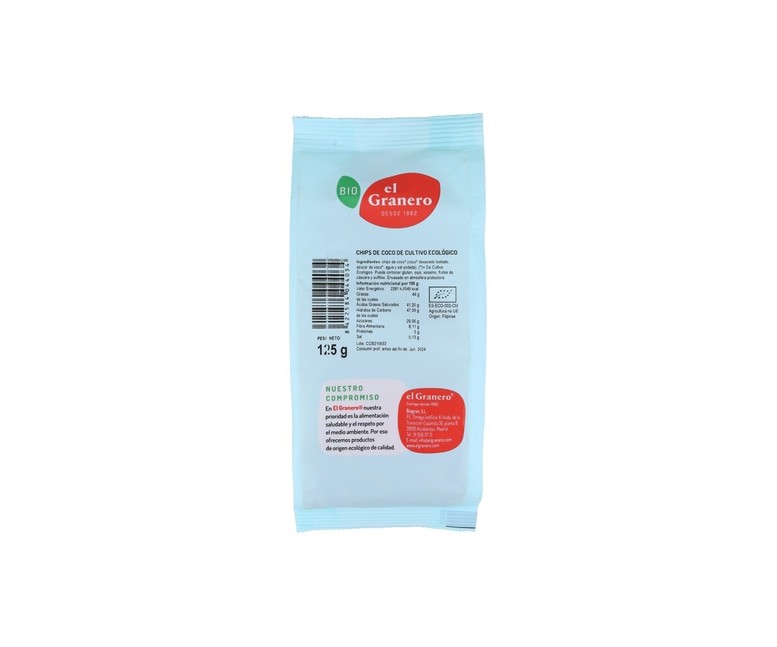 Chips de coco 125 g El Granero Integral