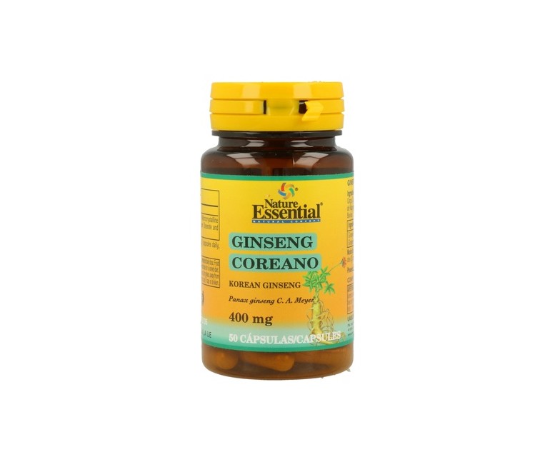 Ginseng Koreano 50 cápsulas de 400mg Nature essential
