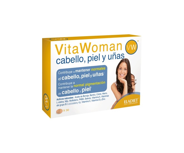 Vita Woman Cabello Piel y Uñas 30 comprimidos Eladiet