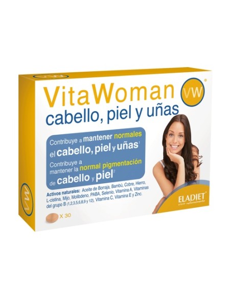 Vita Woman Cabello Piel y Uñas 30 comprimidos Eladiet