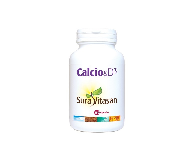 Calcio & Vitamina D3 150 cápsulas de 858mg Sura Vitasan