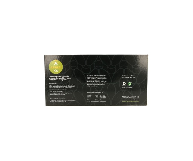 Jalea Real 24 ampollas de 1000mg Apiregi