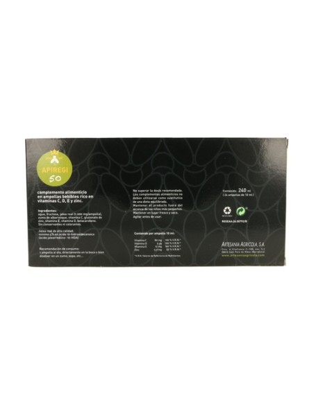 Jalea Real 24 ampollas de 1000mg Apiregi