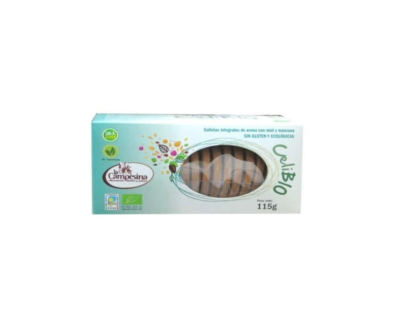 Galleta avena manzana canela celibio azul 115 g La Campesina