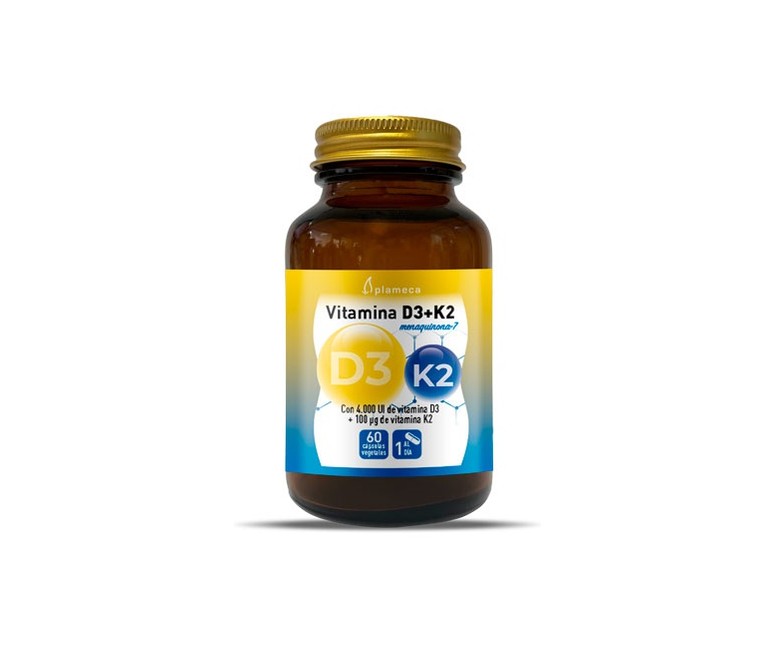 Vitamina D3+K2 60 cápsulas vegetales Plameca