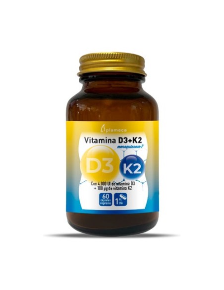 Vitamina D3+K2 60 cápsulas vegetales Plameca