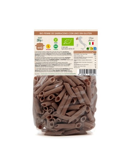 Macarrones de trigo sarraceno con lino sin gluten Bio 250 g Sol Natural