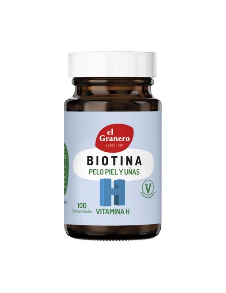 Biotin (Biotina Vitamina H) 100 comprimidos El Granero Integral