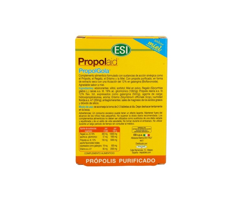 Propolaid propolgola sabor miel masticables 30 comprimidos (Miel) ESI
