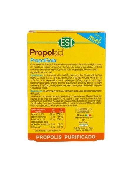 Propolaid propolgola sabor miel masticables 30 comprimidos (Miel) ESI