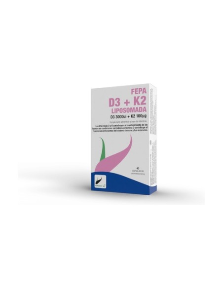 Fepa-vitamina d3+k2 liposomado 40 cápsulas Fepa