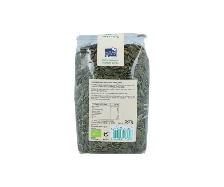 Semillas Pipas de Calabaza Bio 500 g Biográ