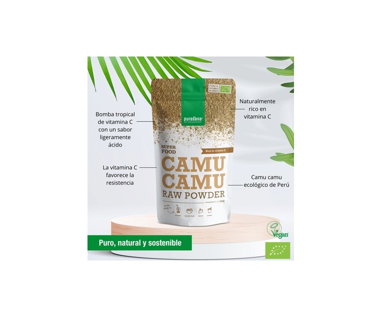 Camu-camu en polvo bio 100 g de polvo Purasana