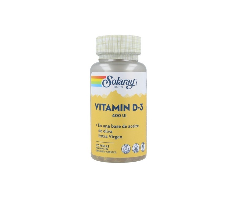Vitamina D3 120 perlas Solaray