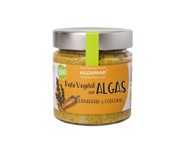 Paté vegetal con algas zanahoria y cúrcuma 180 g Algamar