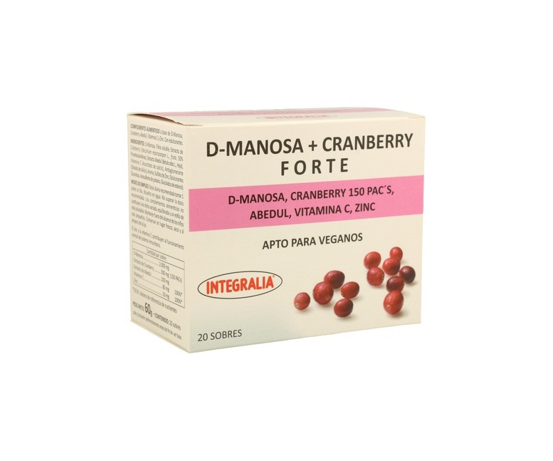 D-Manosa + Cranberry Forte 20 sobres Integralia