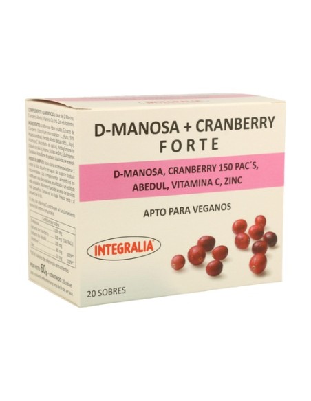D-Manosa + Cranberry Forte 20 sobres Integralia