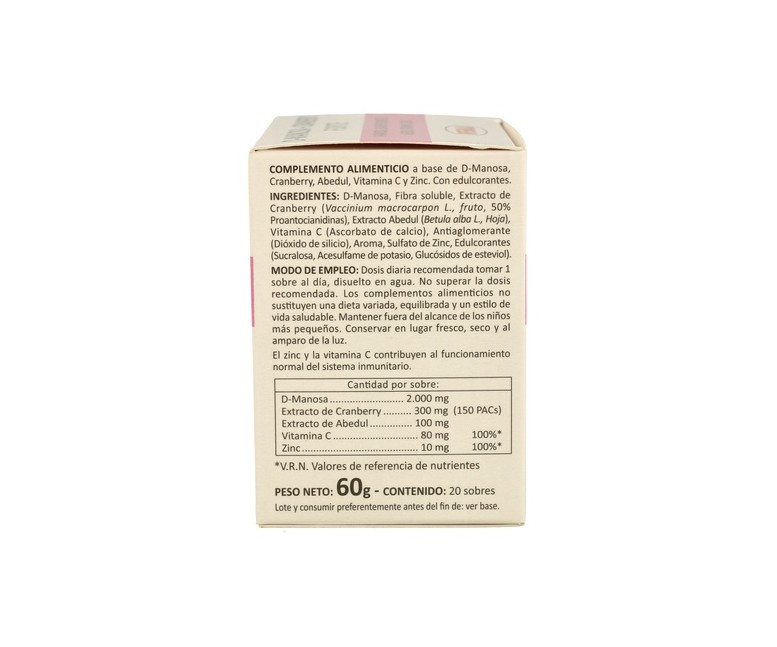 D-Manosa + Cranberry Forte 20 sobres Integralia
