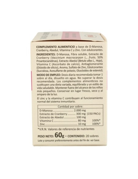 D-Manosa + Cranberry Forte 20 sobres Integralia