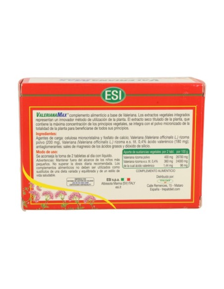 Valeriana max 60 tabletas ESI