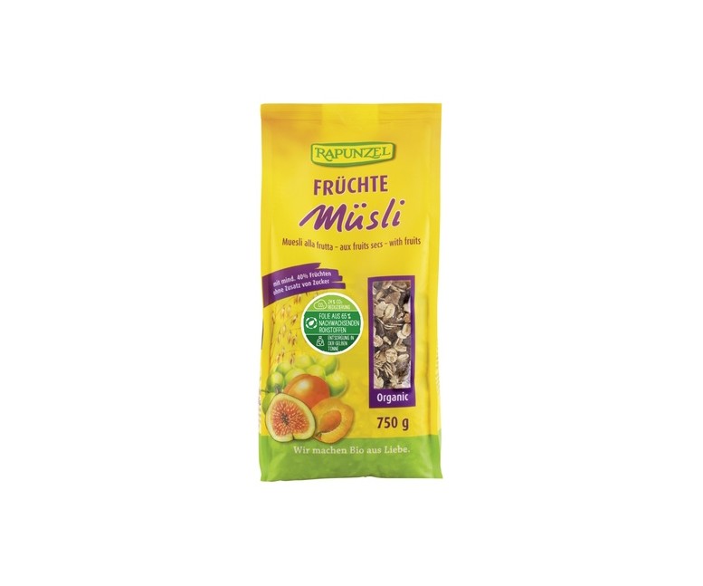 Muesli de frutas 750 g Rapunzel