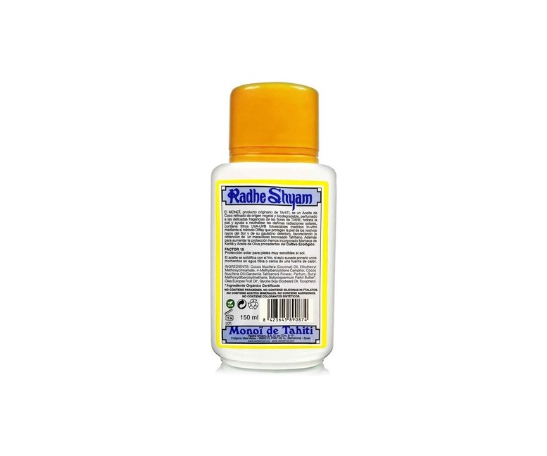 Aceite monoï tahiti SPF 15 150 ml de aceite Radhe Shyam