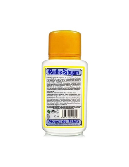 Aceite monoï tahiti SPF 15 150 ml de aceite Radhe Shyam