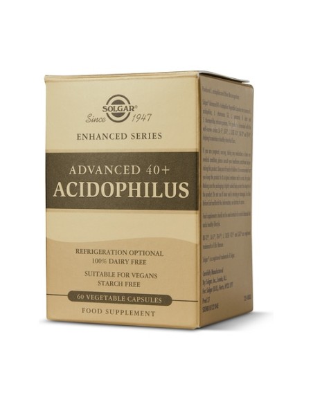 Acidophilus avanzado 40+ probiótico vegano 60 cápsulas vegetales Solgar