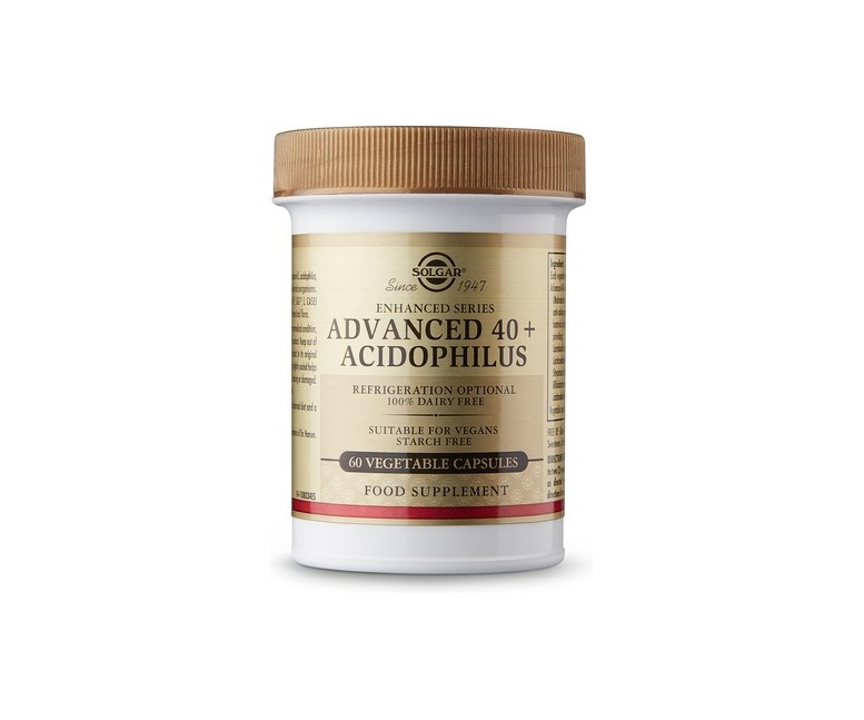 Acidophilus avanzado 40+ probiótico vegano 60 cápsulas vegetales Solgar