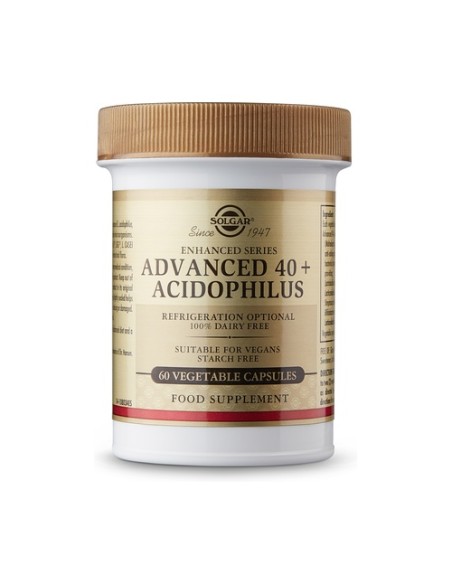 Acidophilus avanzado 40+ probiótico vegano 60 cápsulas vegetales Solgar